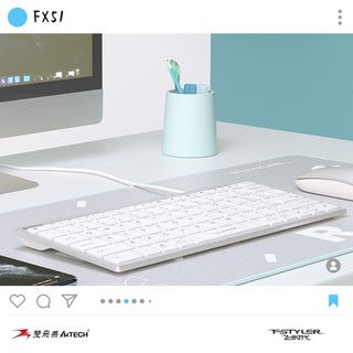 A4TECH 双飞燕 FX51 有线小键盘轻音笔记本电脑办公打字专用便携短款78键 飞时代剪刀脚键盘 铁灰