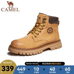 CAMEL 骆驼 大黄靴男女同款英伦风马丁靴工装户外登山鞋 GE122W7757T 金黄色（男款） 40