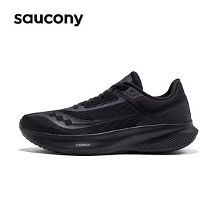 saucony 索康尼 VESSEL威途跑鞋男女回弹缓震跑步鞋舒适慢跑运动鞋黑39