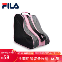 FILA斐乐轮滑鞋速滑鞋单肩背包头盔护具全套装备专业收纳成人儿童通用 粉红色 41码以下