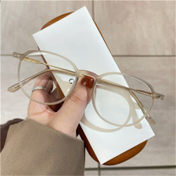 erilles 超轻圆框眼镜框  奶咖色 161升级防蓝光镜片