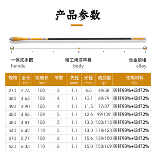 GW光威鱼竿5.4米28调鲫鱼竿超轻超细超硬大五节长节台钓竿钓鱼竿碳素鱼杆手竿渔具野钓竿