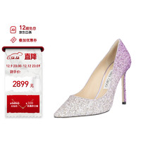 JIMMY CHOO 女士高跟鞋ROMY 100 VXB CHAMPAGNE PINK VIOLET 粉红紫罗兰 38.5