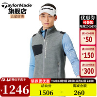 Taylormade泰勒梅高尔夫服装秋男士防风保暖golf运动背心 U21437 麻灰色 XXL