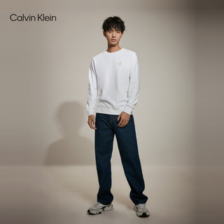 Calvin Klein【礼袋龙年系列】 Jeans24春季男女新年红卫衣J400354 YAF-月光白 S
