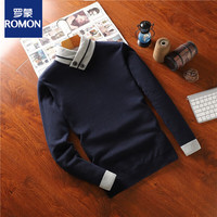 ROMON 罗蒙 2023秋季新品男士纯棉保暖针织衫
