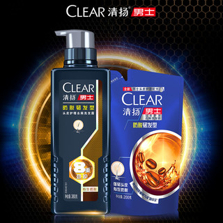 CLEAR 清扬 8X清扬男士防脱去屑强韧持证控油毛囊清洁洗发水380g