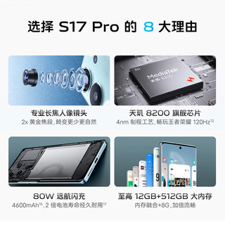 S17 Pro 12GB+256GB 山海青【TWS Air2 真无线降噪耳机套装】