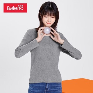 Baleno 班尼路 春秋季流行甜美马卡龙色胶原蛋白长袖T恤女圆领棉质透气 11E S