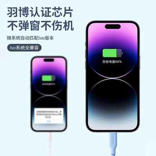 Yoobao 羽博 苹果数据线 快充液态硅胶充电线手机充电器 1.2米 液态硅胶丨不伤机