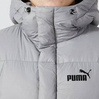 彪马（Puma）羽绒服男装 户外保暖运动服防风休闲连帽长款外套 678345-14 XS(165/88A)