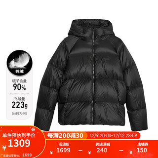 彪马（PUMA） 女子运动休闲连帽羽绒外套 DOWN PUFFER JACKET 678342 黑色-01 M(160/84A)