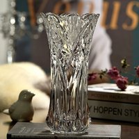 帛家 欧式水晶玻璃花瓶客厅装饰品鲜花富贵竹插花瓶花器皿厚重家居摆件