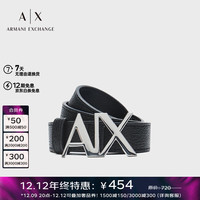 阿玛尼 EMPORIO ARMANIARMANI EXCHANGE皮带AX女士徽标板扣腰带礼盒送爱人