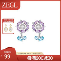 ZEGL森系花朵耳环女潮气质高级感时尚小众设计925银针耳饰 花知夏珍珠耳环
