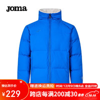 JOMA短款棉服男女同款2023软糯羊羔绒里冬季防风保暖立领棉衣外套 蓝色 3XL