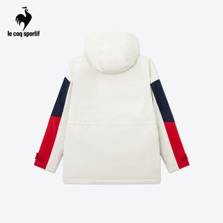 乐卡克（Le coq sportif）法国公鸡男女款三色系列短款羽绒服棉服 CB-5849234 原白色/WAS 3XL