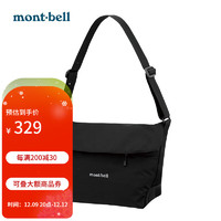 mont·bell 日本品牌男女同款斜挎包时尚通勤单肩包 1123900 黑色 BK 均码