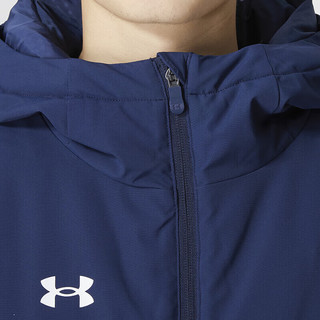 安德玛（UNDERARMOUR）棉服男士 运动服装梭织衣宽松棉袄连帽保暖外套 22600902-408/防泼水挡风 5XL/200/116A