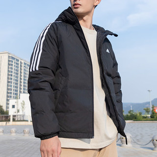 阿迪达斯 （adidas）羽绒服男装 23冬季加厚保暖连帽防风运动服户外宽松外套 8730【含绒量80%】【修身版型】 XL(185/104A)