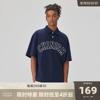 CHINISM CH美式复古贴布绣Polo衫男潮牌新款夏季高街短袖上衣外套
