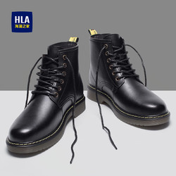 HLA 海澜之家 男靴经典舒适英伦风马丁靴简洁复古潮流靴子 黑色 4