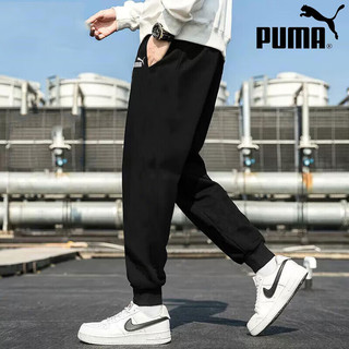 彪马（PUMA）官网男裤季针织保暖运动裤跑步舒适透气休闲束脚长裤男 682724-01/内里抓绒/冬季 2XL (190/86A)