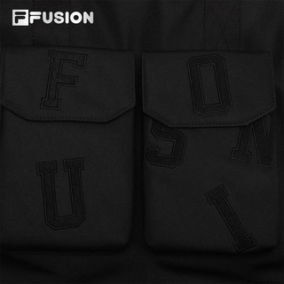 FILA 斐乐 FUSION斐乐潮牌款手提包2024春季时尚潮流斜挎包包 深黑-BK XS