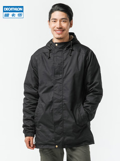 DECATHLON 迪卡侬 保暖休闲夹克户外登山男款加厚防风外套SOLOGNAC BGP110 黑色新老款Logo不同随机发货 L