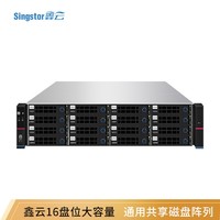 鑫云（Singstor）SS100G-16S NAS網絡存儲IPSAN服務器 企業級文件共享磁盤陣列 1+1冗余電源 整機128TB(16塊8T原廠匹配SAS硬盤)