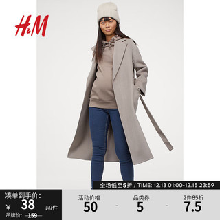 H&M 女装牛仔裤秋季时尚修身柔软拼接高弹高腰打底裤休闲长裤0929718 牛仔蓝 155/64A