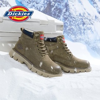 Dickies工装靴男厚底高帮雪地靴冬加绒保暖马丁靴复古短靴