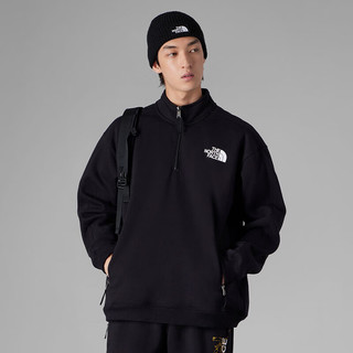 北面（The North Face）户外运动休闲舒适柔软百搭保暖男士卫衣84GM OGC/黑色 XS