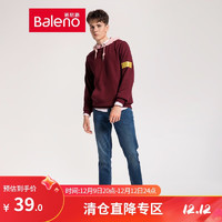 Baleno 班尼路 秋款牛仔裤男潮流简约弹力修身长裤时尚青年基础款直筒裤 02D S