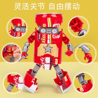 奇森 汽水武士变形玩具 儿童易拉罐机器人