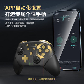 锦读 Jemdo switch无线游戏手柄蓝牙三模连接带NFC宏背键PC电脑NS双人成行特斯拉 烛龙黑色