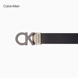 Calvin Klein【礼盒】 Jeans男士双面用金属字母牛皮腰带HC551H19 003-太空黑 100cm