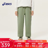 asics/亚瑟士童装20男女儿童宽松运动保暖针织长裤 300绿色 120cm