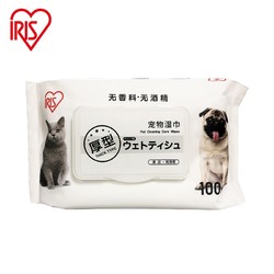 IRIS 爱丽思 宠物湿巾 猫狗通用 擦眼屎擦脚 湿纸巾 100抽*5包