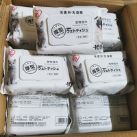 爱丽思 宠物湿巾 猫狗通用 清洁湿纸巾 白湿巾100片*5包