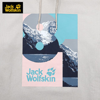 Jack Wolfskin狼爪卫衣女秋冬户外休闲经典时尚印花舒适连帽套头衫5721061 5721061-6260/尘灰色/亚码 M 165/88A