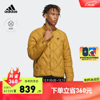 adidas阿迪达斯轻运动男女冬季600蓬保暖绗缝鸭绒羽绒服 岩层青铜色 A/L