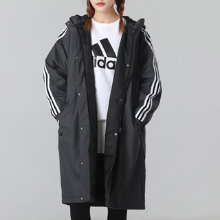 adidas 阿迪达斯 女装 运动服户外防风保暖外套舒适休闲时尚连帽棉服 GF0025 M/165/88