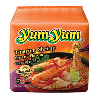 宅家也能感受泰式风味：yumyum 养养 泰式冬荫功酸辣虾味浓汤面 350g（70g*5包）