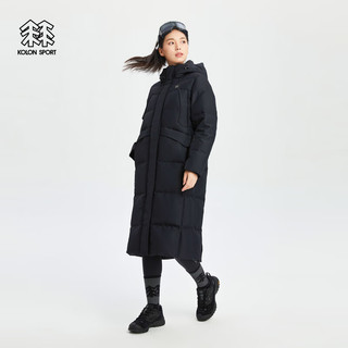 KOLON SPORT可隆户外女子防泼水戈尔防风羽绒鹅绒服 黑色BK 185/4XL