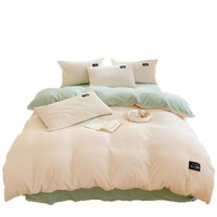 卡莫妮 KAMONI牛奶绒被套单件秋冬季双面绒加绒珊瑚绒被罩四件套法兰绒毛绒被单