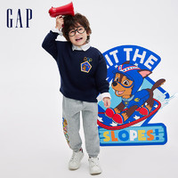 Gap 盖璞 男幼童冬款抓绒保暖卫衣847362 海军蓝