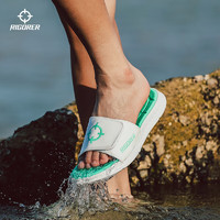 RIGORER 准者 运动拖鞋情侣室内外防滑沙滩鞋潮流凉鞋Z120160510 绿白 47