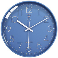 POLARIS 北极星 挂钟客厅家用时钟现代简约轻奢挂钟时尚智能钟表 2536蓝色石英款