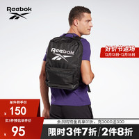 Reebok 锐步 官方男女同款BACKPACK基础LOGO运动健身黑色百搭背包